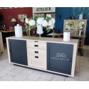 Buffet bas 2 portes coulissantes Contemporain Réf. TREMEOC
