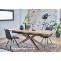 Table chêne et métal sur mesure 