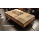 Table basse relevable dessus PATCHWORK