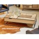 Table basse relevable dessus PATCHWORK