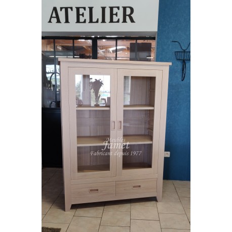 Vitrine Contemporaine Chêne massif Réf. MEVITE