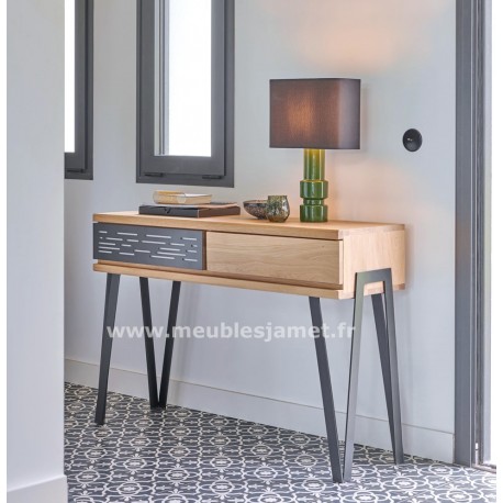 Console Contemporaine Chêne et métal Réf. EDG79 C