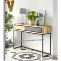 Console 2 tiroirs bois et métal Réf. BKS79 C