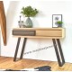 Console 2 tiroirs chêne et métal Réf. FUS79 C