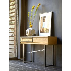 Console table Chêne et métal Réf. PRI79 C