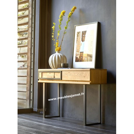 Console table Chêne et métal Réf. PRI79 C
