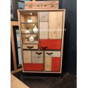 Armoirette Style Industriel PATCHWORK de chêne Réf. A 2947 PC A
