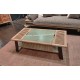 Table basse plateau relevable bois et métal Réf. A 5670 A
