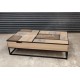 Table basse deux plateaux relevables PATCHWORK Réf. A2994P