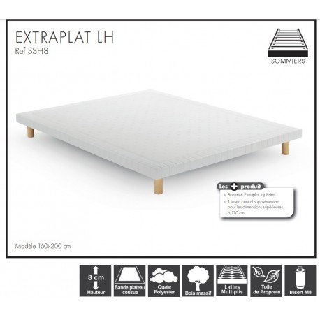 Sommier à Lattes EXTRA PLAT LHHauteur 8 cm SOMOUEST
