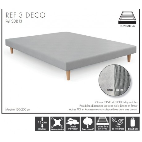 Sommier Déco à lattes Hauteur 13 cm