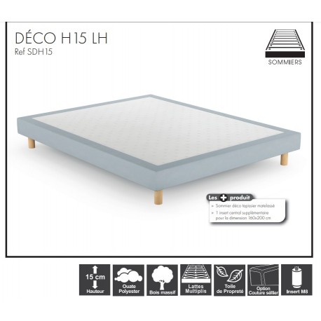 Sommier Déco à lattes Hauteur 15 cm SOMOUEST