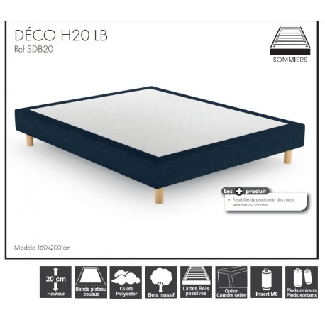 Sommier déco à lattes hauteur 20 cm SOMOUEST