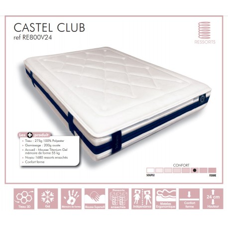 Matelas Ressorts CASTEL CLUB SOMOUEST