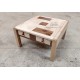 Table basse dessus PATCHXORK Frêne et Noyer Réf. NATHALIE