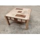 Table basse dessus PATCHWORK Frêne et Noyer Réf. NATHALIE