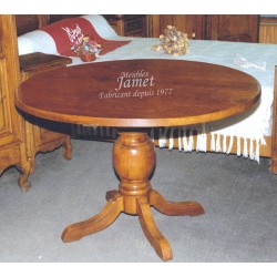 Table ronde pied central en chêne Réf. T813