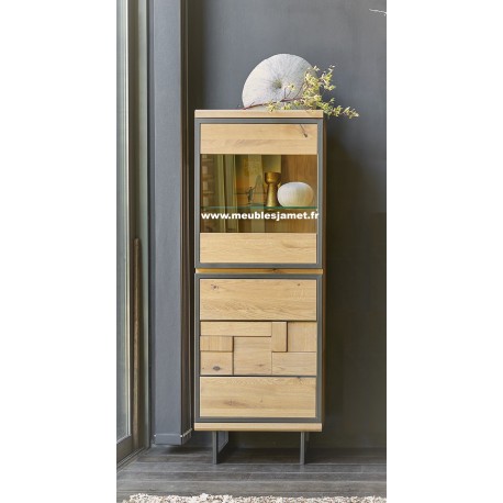 Colonne Style Contemporain Chêne et Métal Réf. PRI12 C