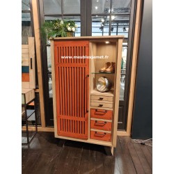 Vitrine Style Industriel Bois et Métal Réf. A 5647 A