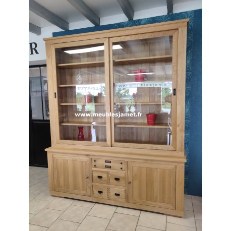 Buffet vaisselier Contemporain Chêne Massif Réf. CHÂTEAUDUN