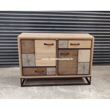 Buffet bas 2 portes Style PATCHWORK Réf. A2942 PC