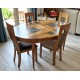 Table Ovale en chêne dessus PATCHWORK Réf. VALFRAMBERT