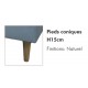Jeu de 4 Pieds Coniques Hauteur 15 cm