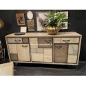 Buffet enfilade 3 portes 2 tiroirs style PATCHWORK Réf. A2944P