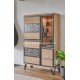Armoirette Style Industriel Chêne et Métal Réf.EDG60C
