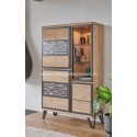Armoirette Style Industriel Chêne et Métal Réf.EDG60C