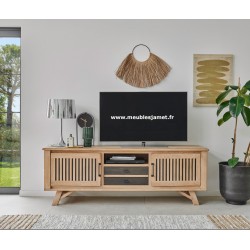Meuble TV Style Atelier en Chêne Réf.A5729