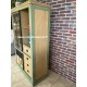 Meuble Vitrine Style Industriel Chêne et métal Réf.EU24 Olive