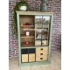 Meuble Vitrine Style Industriel Chêne et métal Réf.EU24 Olive