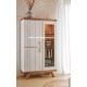 Meuble vitrine 3 portes style contemporain en chêne Réf. HAV60C
