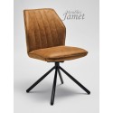 Chaise Style Industriel Piétement Métal Rotatif Réf. HAPPY