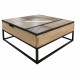 Table basse Carrée PATCHWORK 1 plateau relevable Réf. A2993P