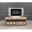 Meuble TV Style Industriel Bois et métal Réf. FUVEAU