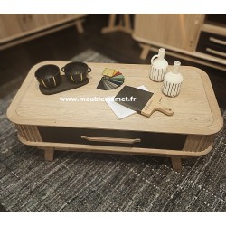 Table basse plateau relevable style rideaux Réf.A5870