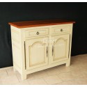 Meuble Bas campagnard bois blanc
