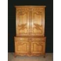 Meuble en bois Normand deux corps Sculpté