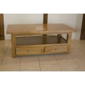 Table de salon double tiroir