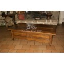 Table basse en bois double tiroirs