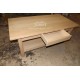 Table de salon en bois fin beige 